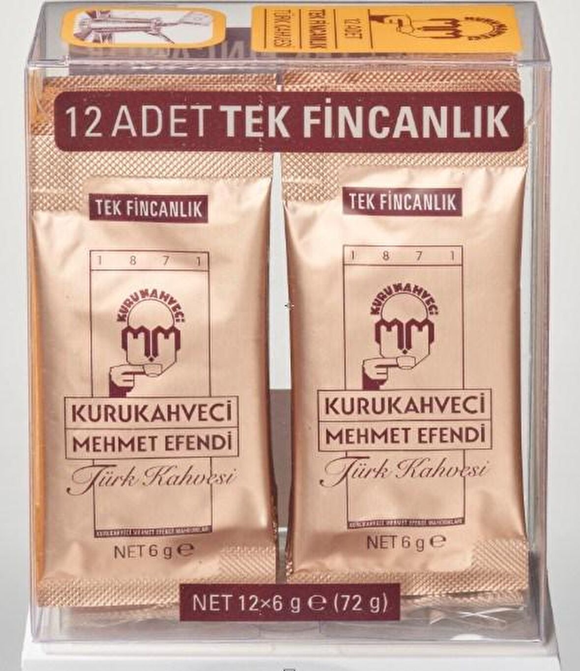 Sade Öğütülmüş Tek Kullanımlık Türk Kahvesi 48x6 gr